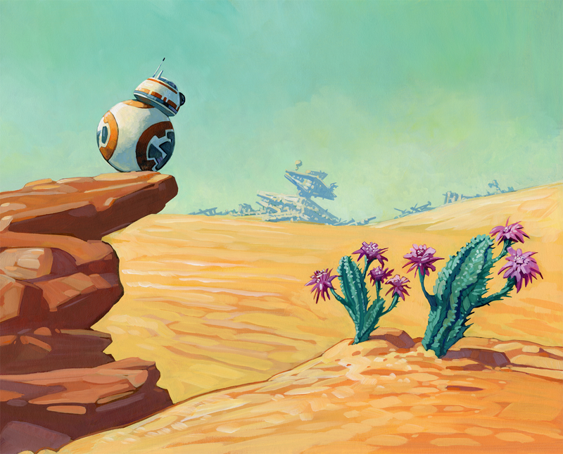 Illustration for article titled Fall in Love With BB-8 All Over Again With These Beautiful Paintings
